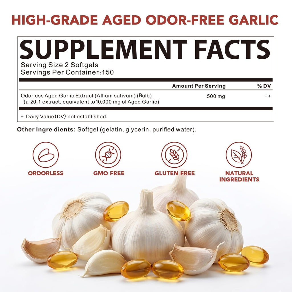 Garlic Extract Supplements, 300 Softgels R66195