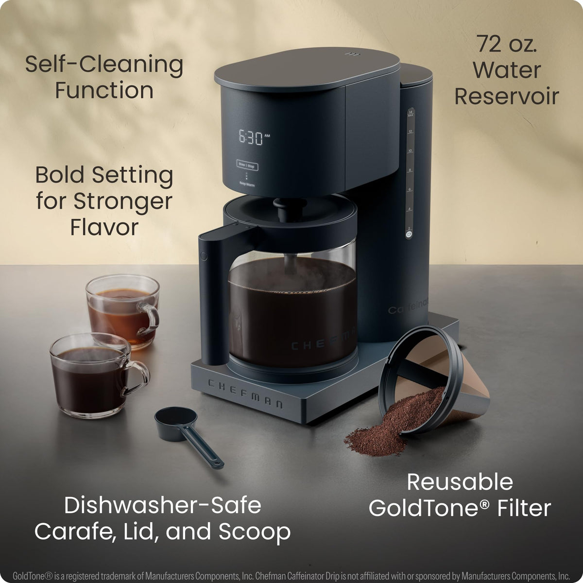 14-Cup Programmable Drip Coffee Maker with Glass Carafe K468