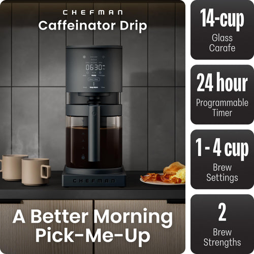14-Cup Programmable Drip Coffee Maker with Glass Carafe K468