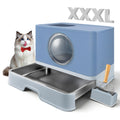XXXL Stainless Steel Litter Box with Lid Q32756