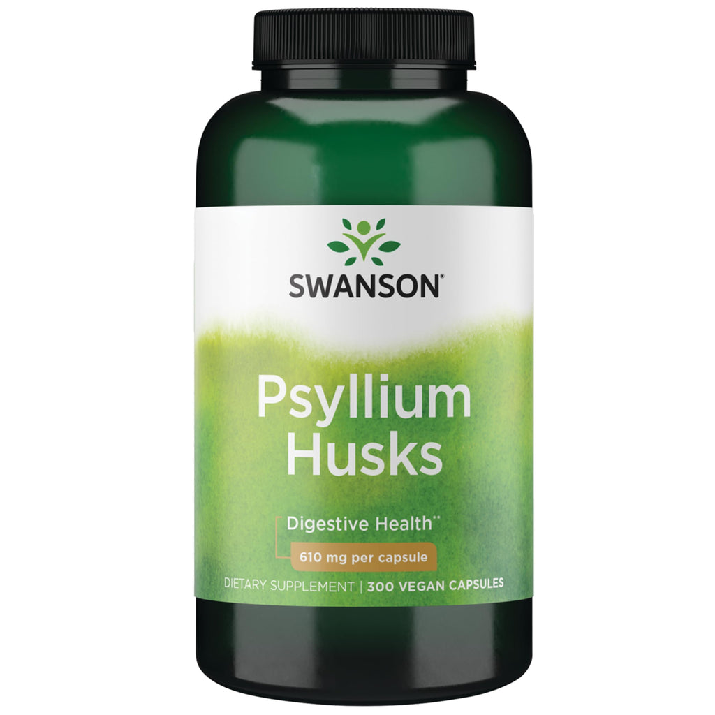 Psyllium Husk Dietary Fiber Supplement, 610 mg, 300 Capsules F453851