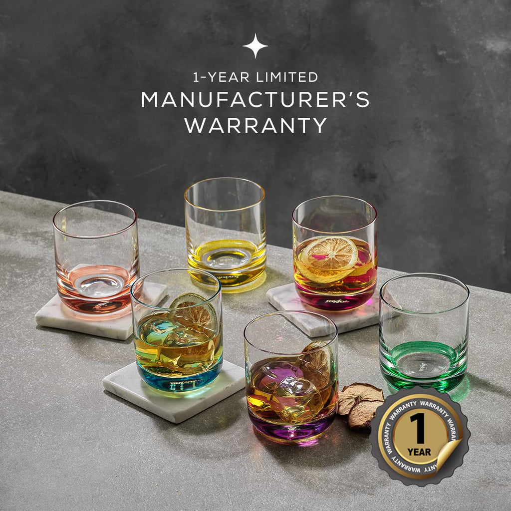 Colorful Whiskey Glasses Set of 6 V6335