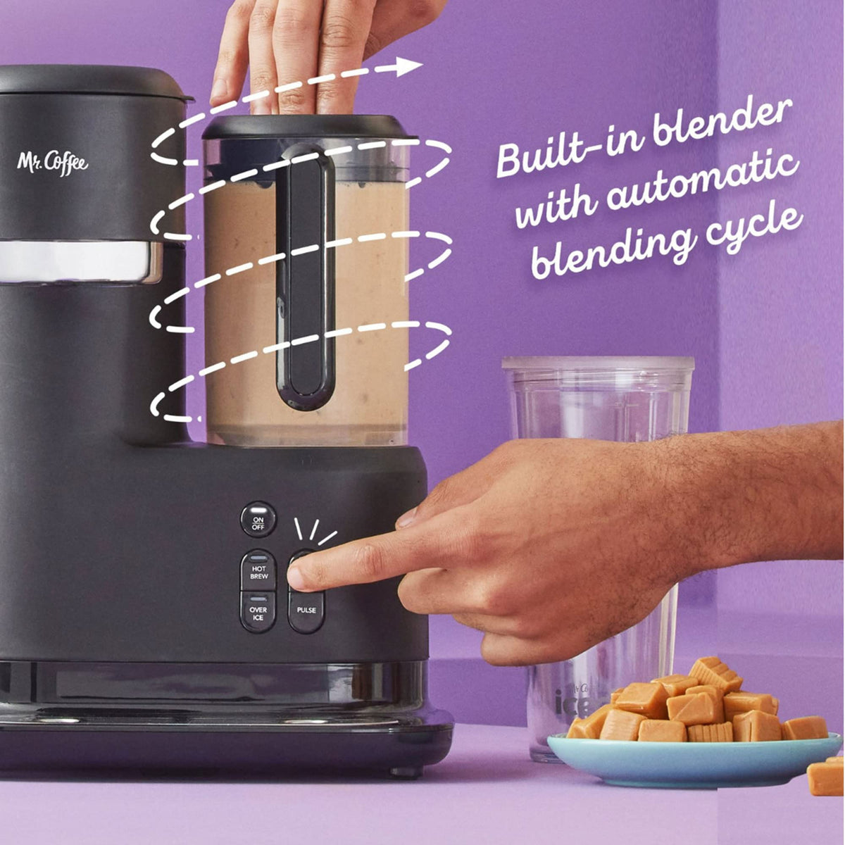 3-in-1 Single-Serve Iced and Hot Coffee/Tea Maker with Blender, Black V584645