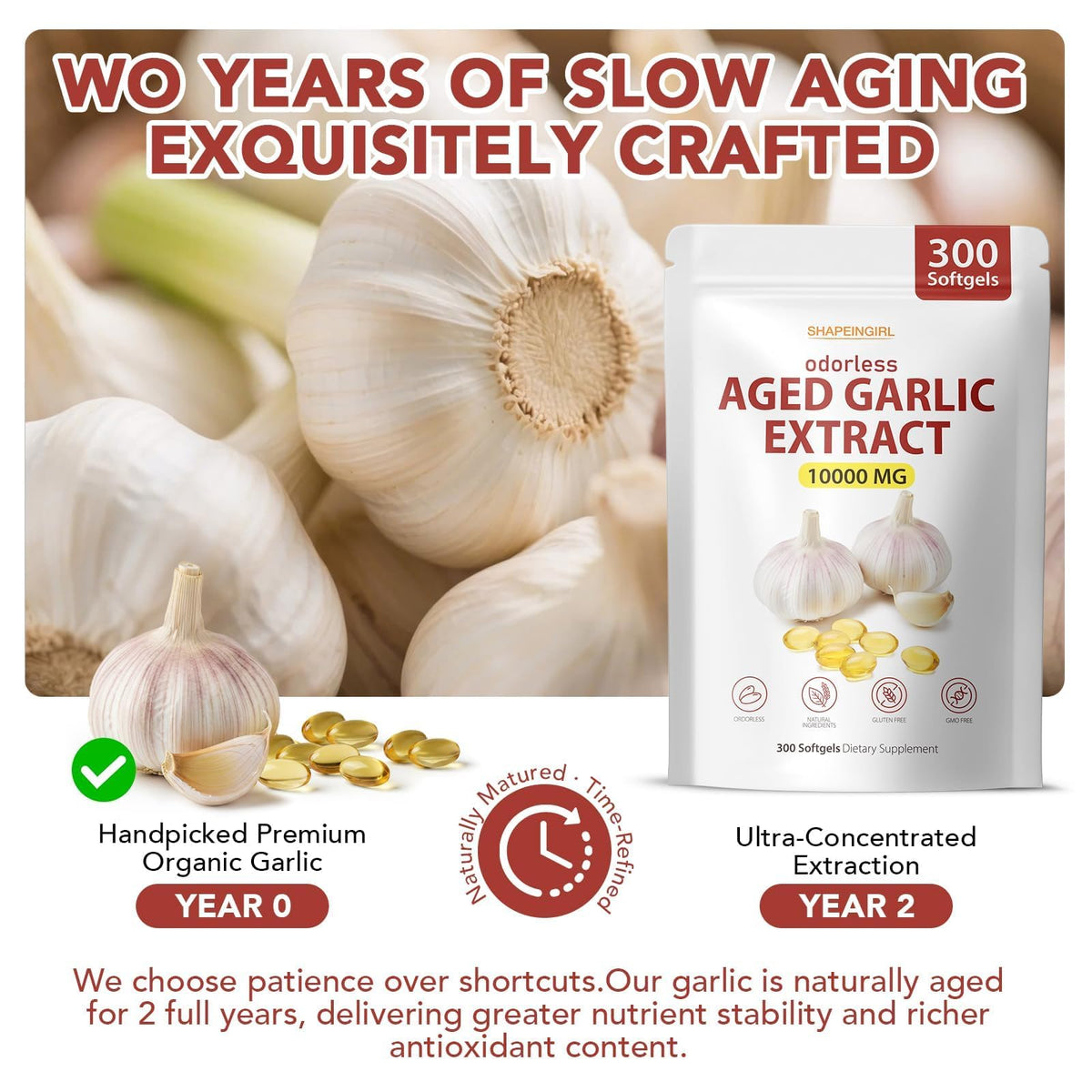 Garlic Extract Supplements, 300 Softgels R66195