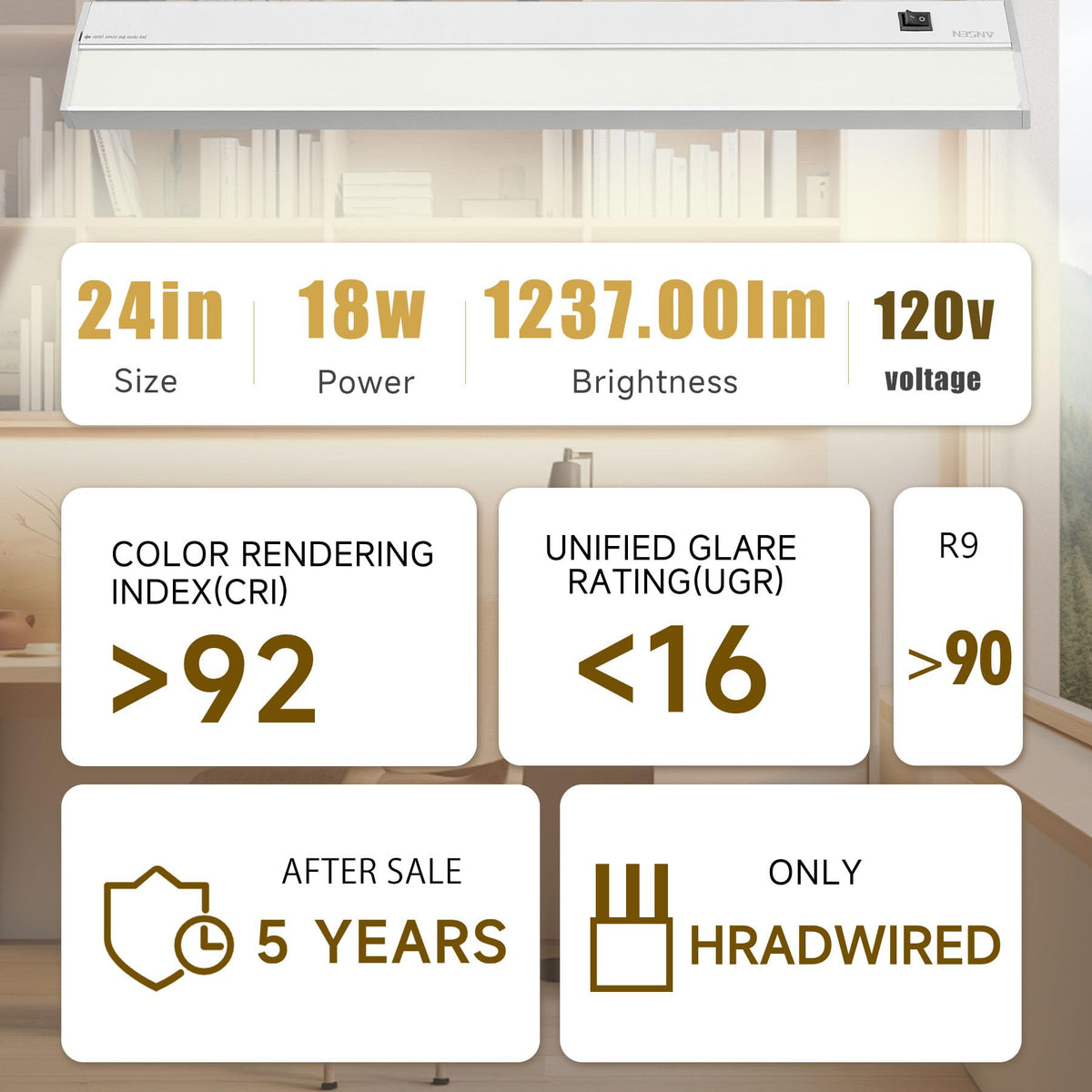 24in 18W LED Under Cabinet Lighting B3278