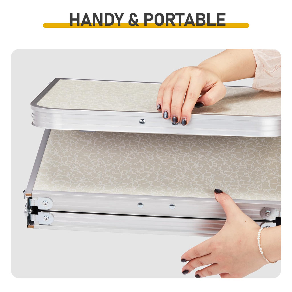 3ft Adjustable Height Aluminum Folding Camping Table X979