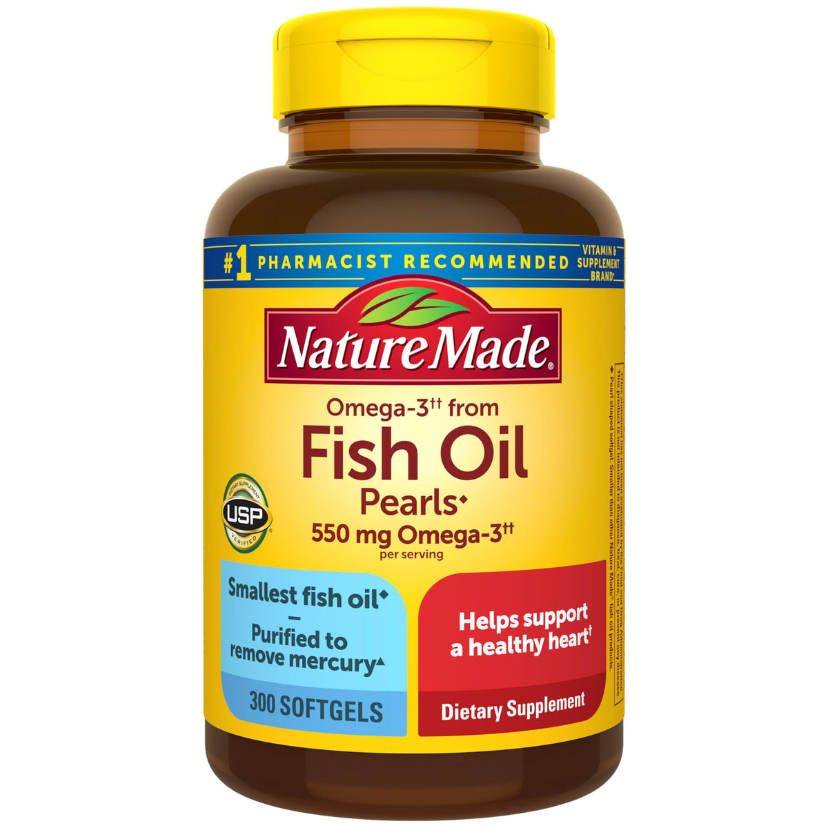 Omega 3 Fish Oil Supplements 550mg 300 Softgels W336133