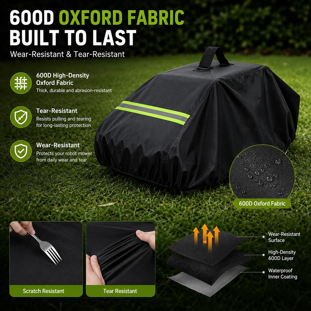 Robot Lawn Mower Cover 600D Oxford Fabric with Reflective Strip Orange U2292