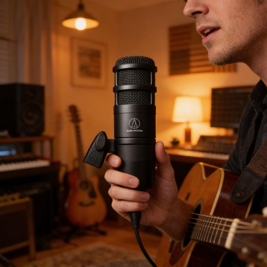 Hypercardioid Dynamic Podcast Microphone Bundle with Pop Filter, Boom Arm, XLR Cable D576466