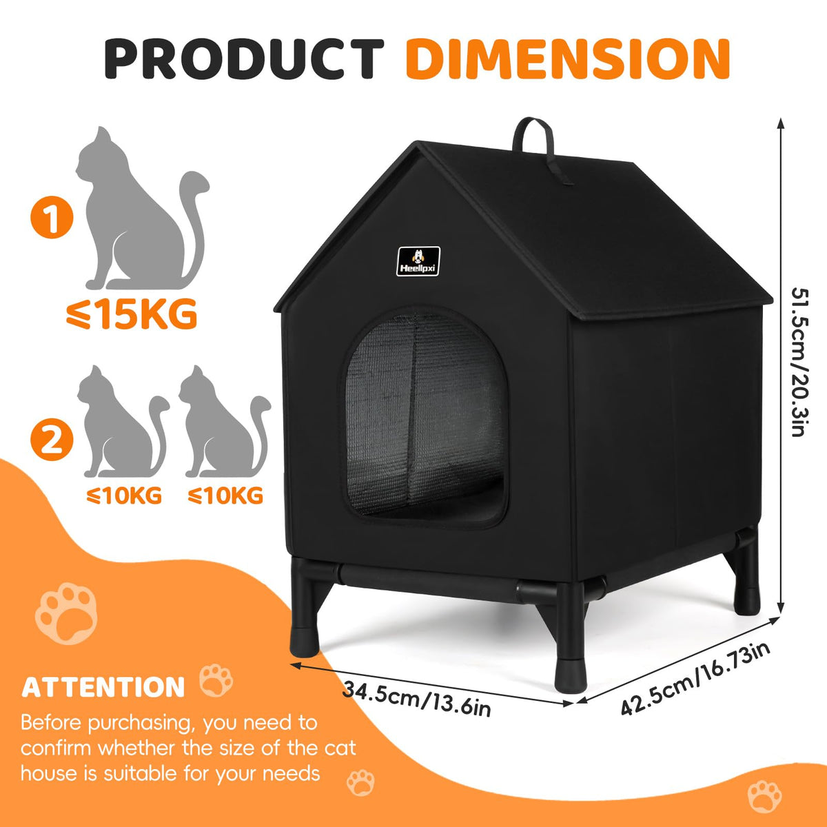 Outdoor Insulated Cat House with Removable Mat A51480