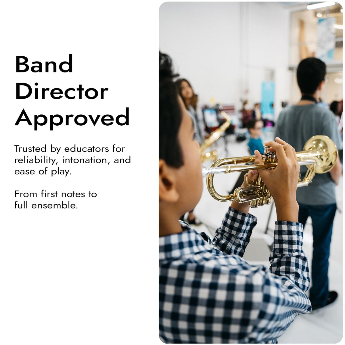 Bb Trumpet with Yellow Brass Bell and Stainless Steel Valves P5366