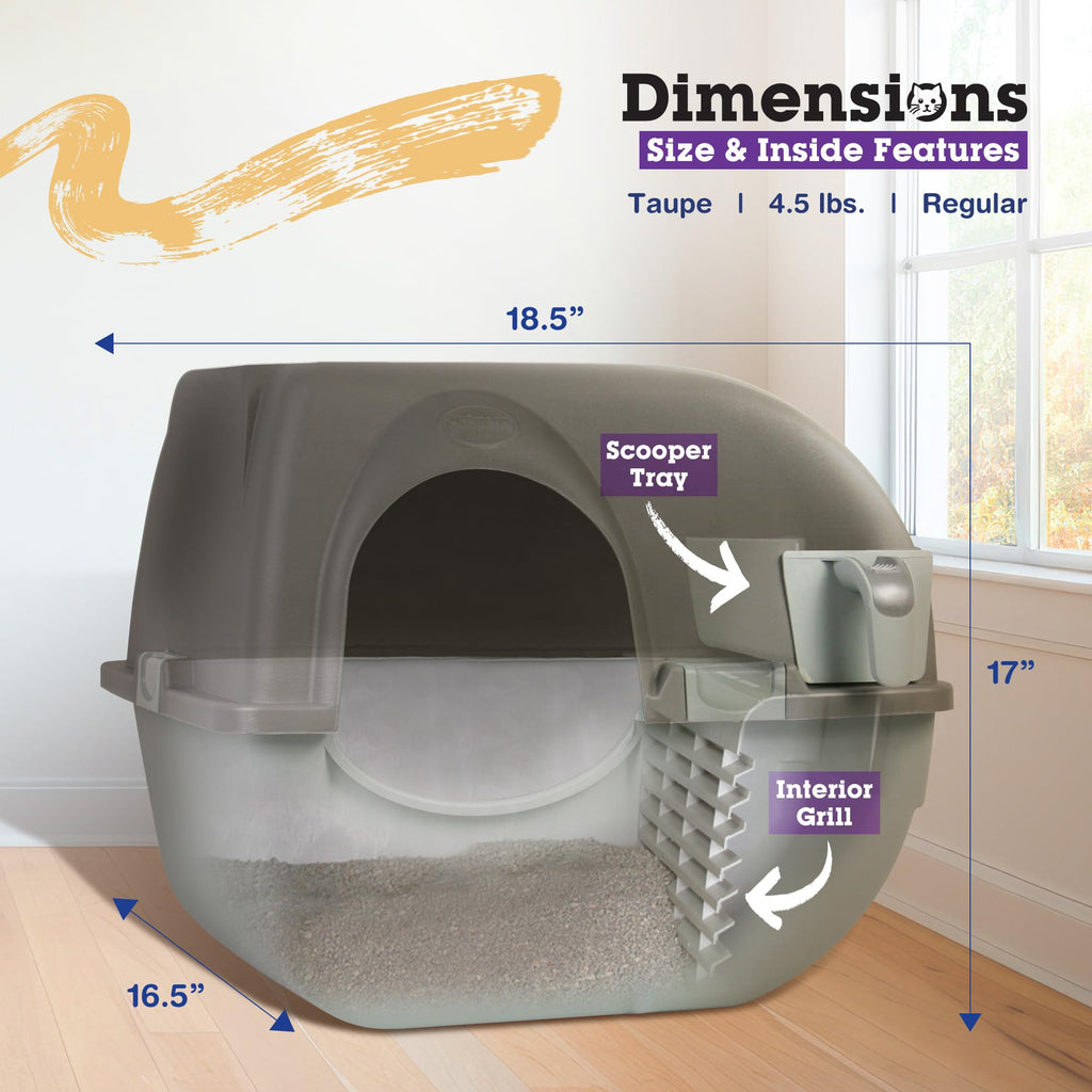 Self Cleaning Litter Box Regular Size Grey Z3992