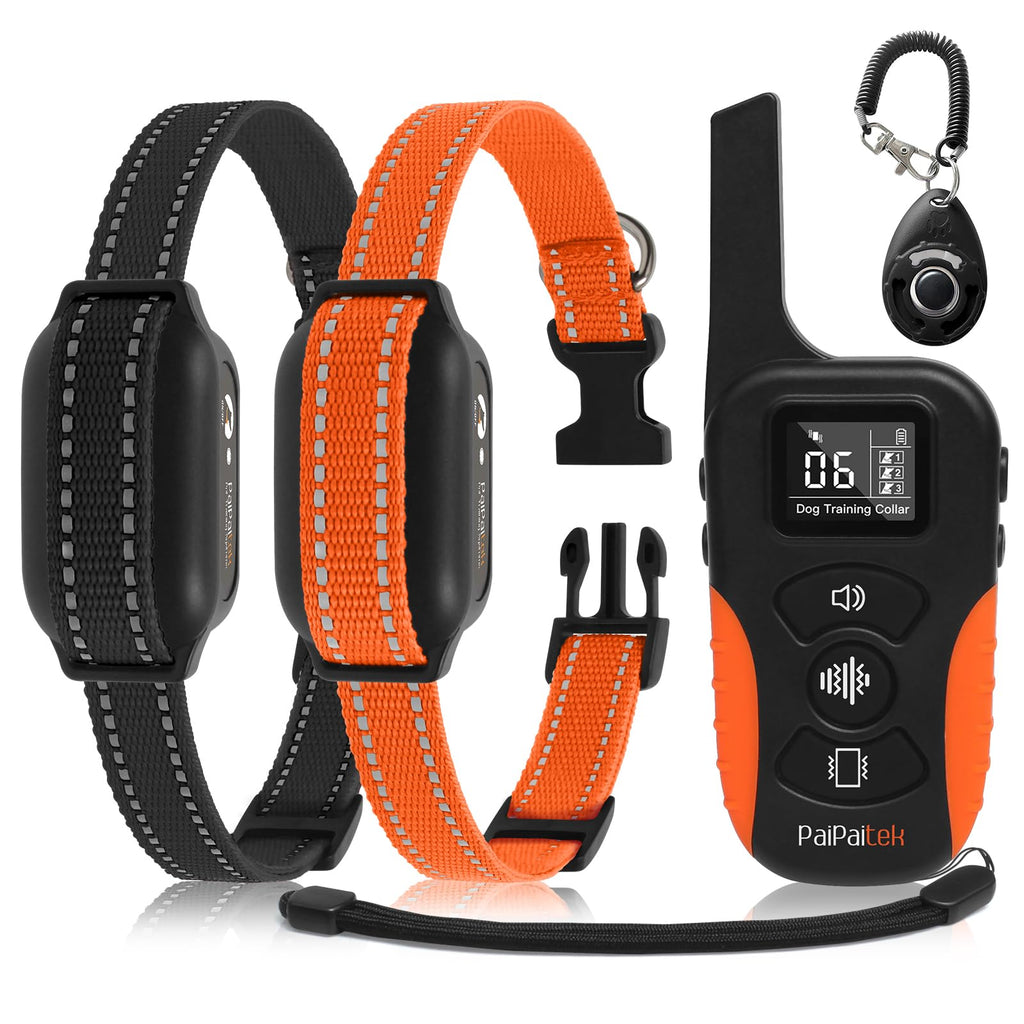 Vibration Collar with Controller for 2 Dogs, 3300ft Waterproof E703