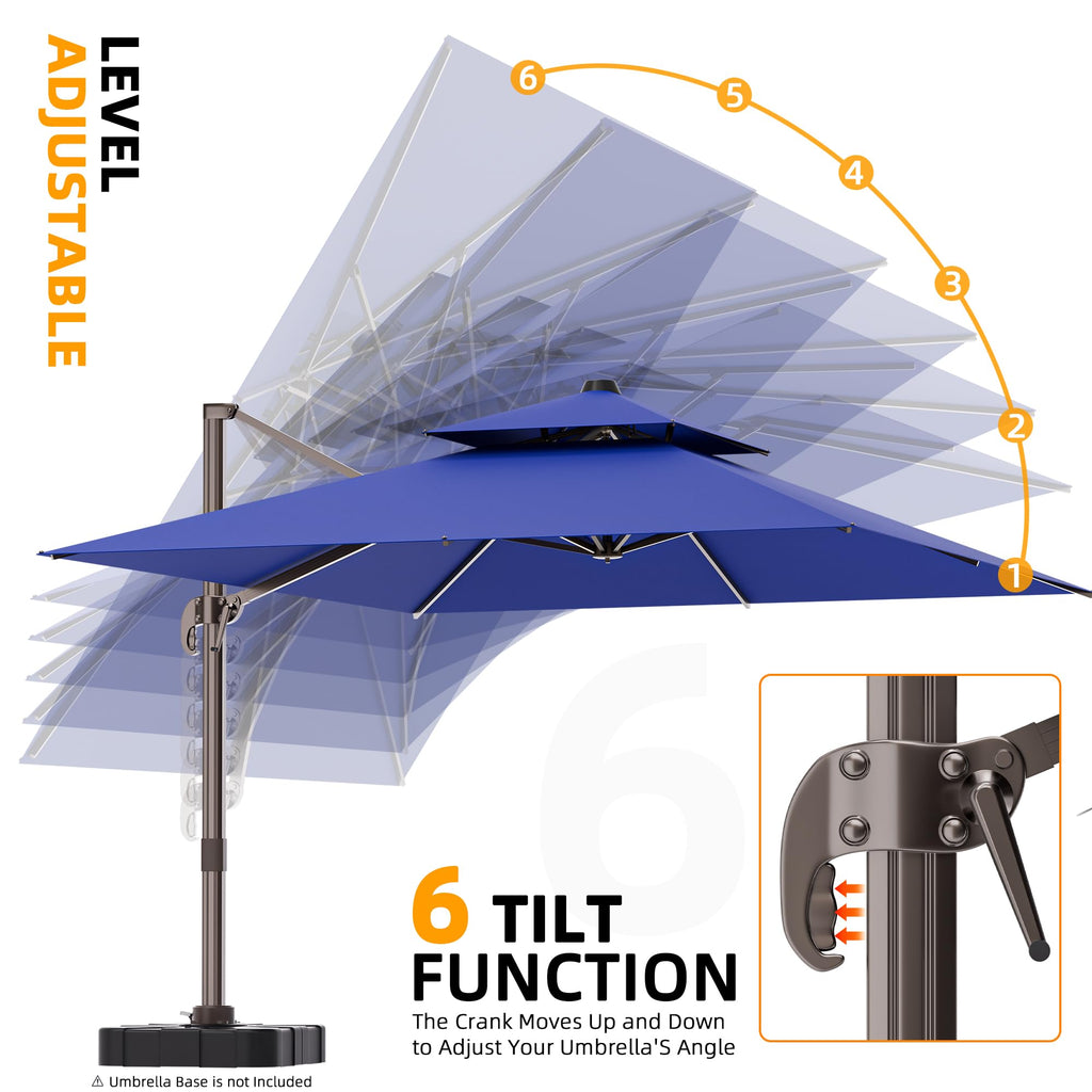 10' X 13' Rectangle Cantilever Patio Umbrella O828