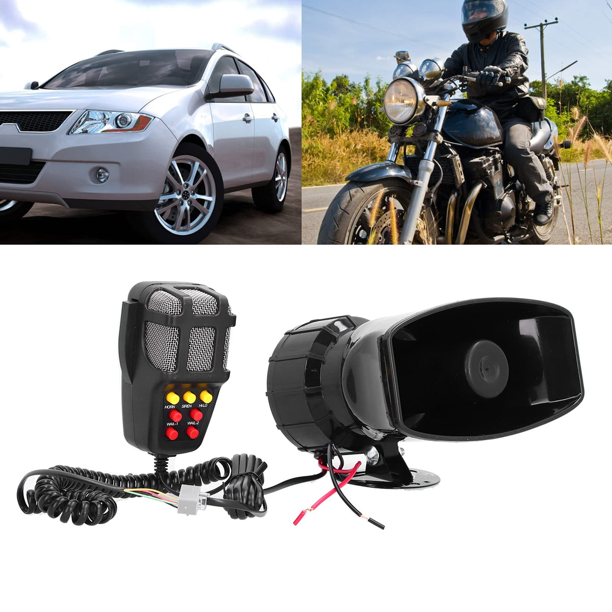 Car Siren Speaker Alarm Horn 7 Tone I151558
