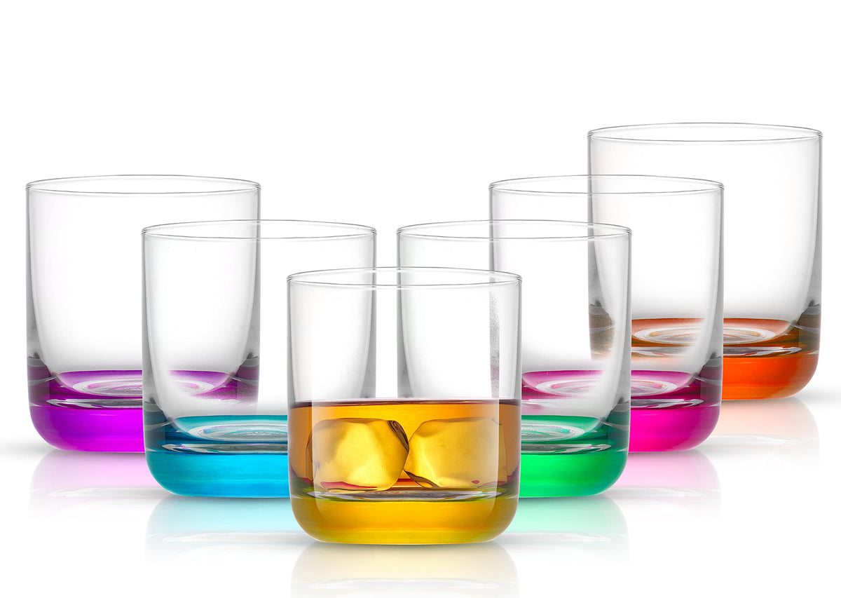 Colorful Whiskey Glasses Set of 6 V6335
