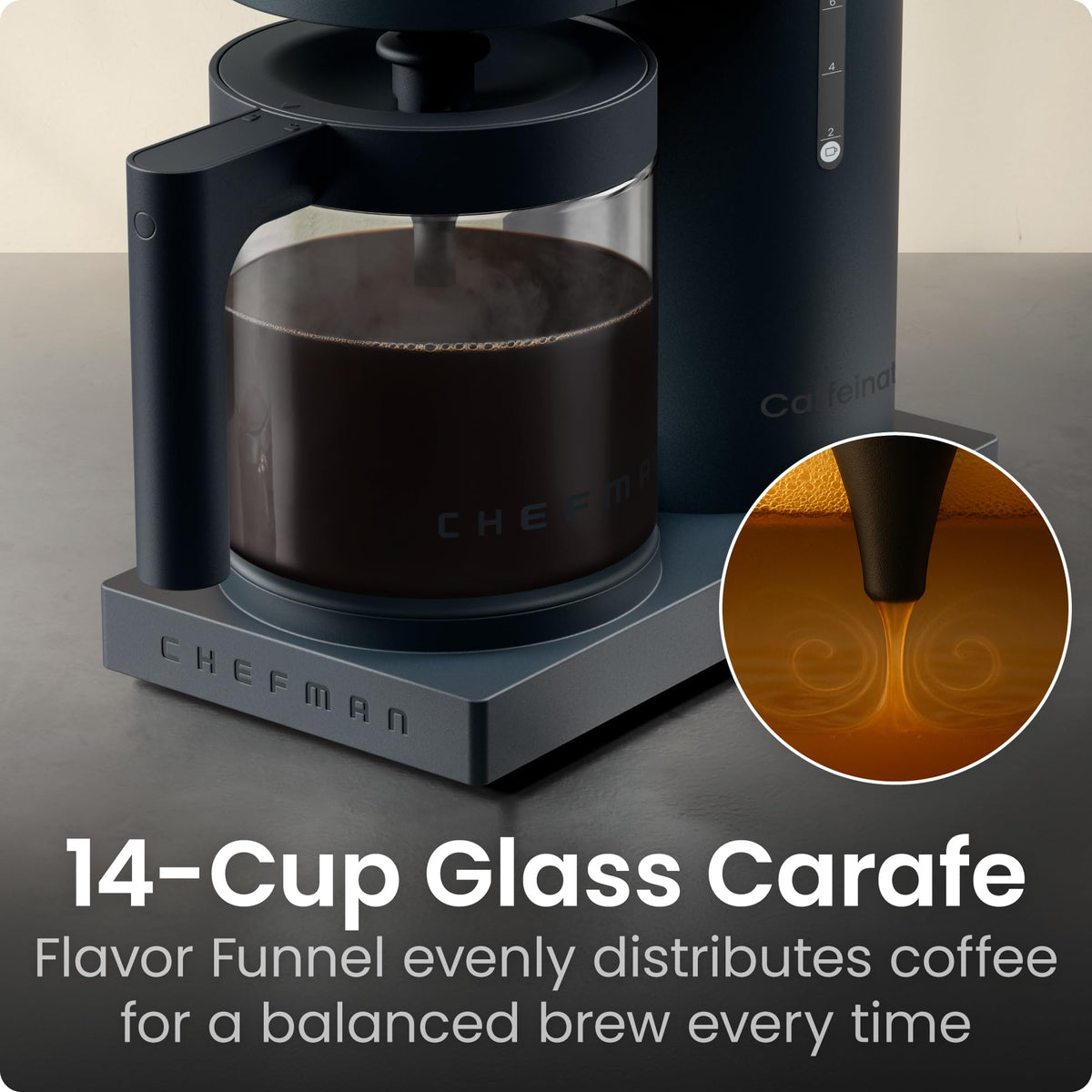 14-Cup Programmable Drip Coffee Maker with Glass Carafe K468