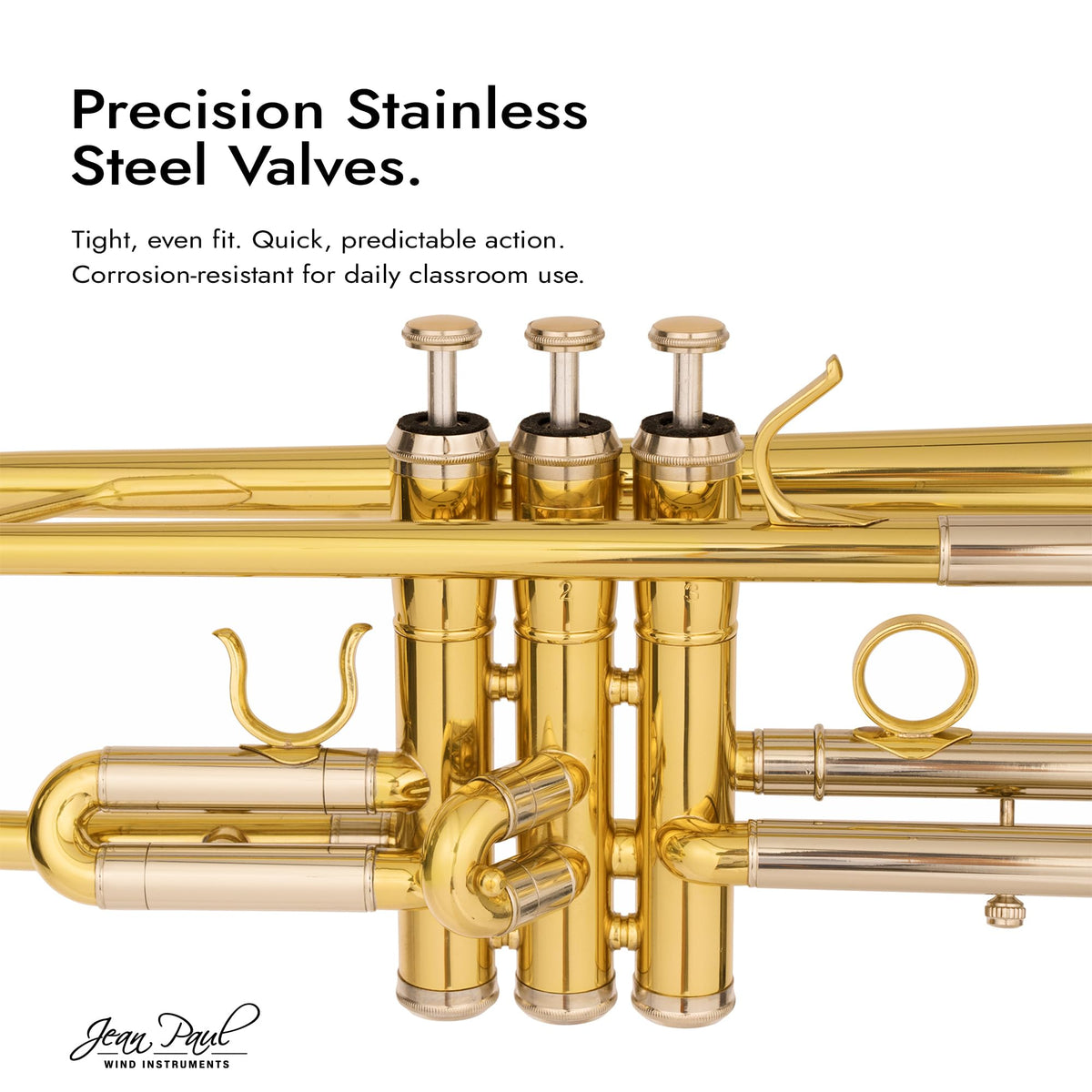 Bb Trumpet with Yellow Brass Bell and Stainless Steel Valves P5366