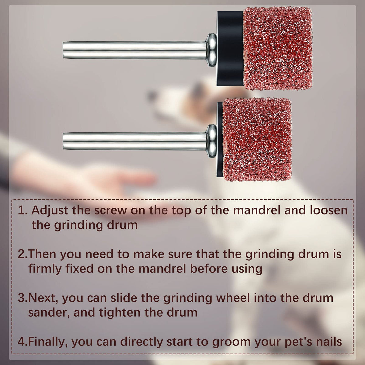 22 Pcs Dog Nail Grinder Bands 60 and 100 Grit C9896