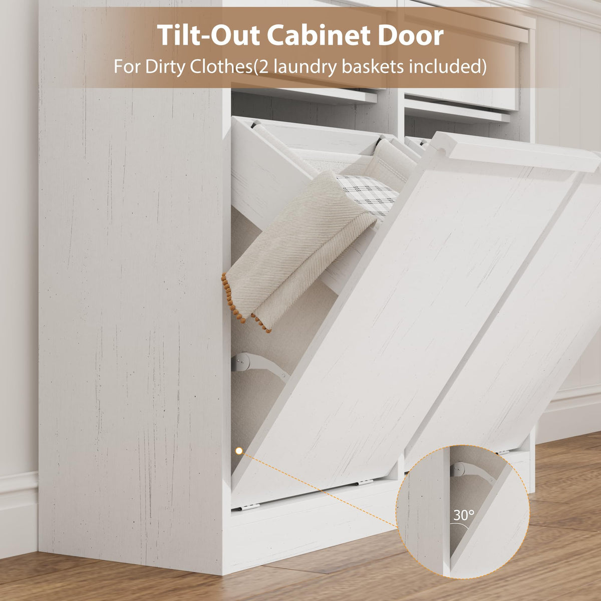 Double Tilt Out Laundry Hamper Cabinet H5571