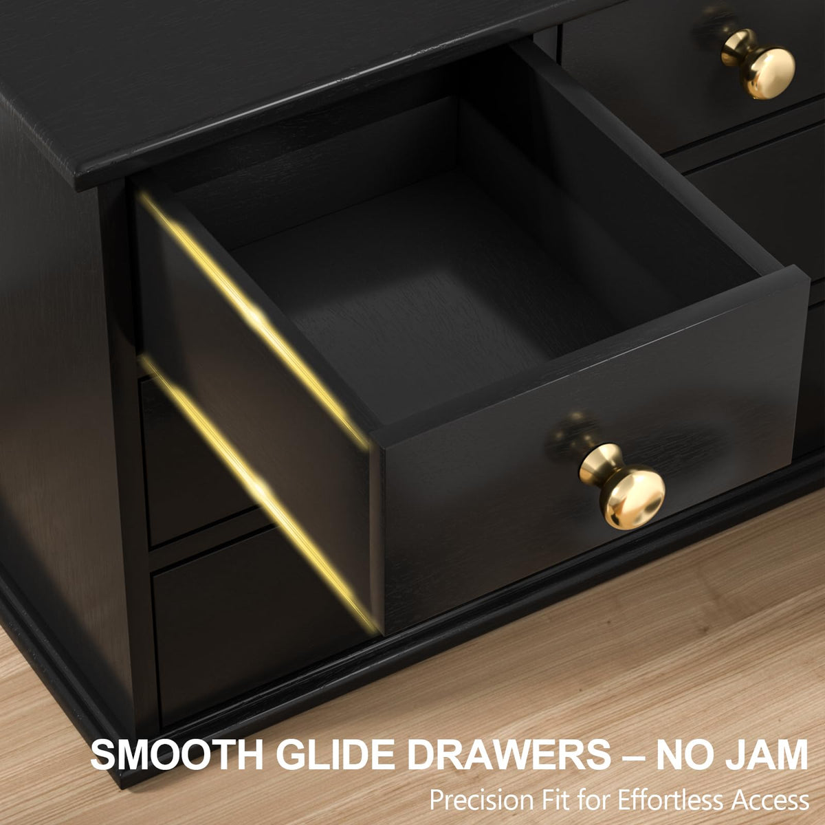 Oak Wooden Desk Organizer with Drawers O881