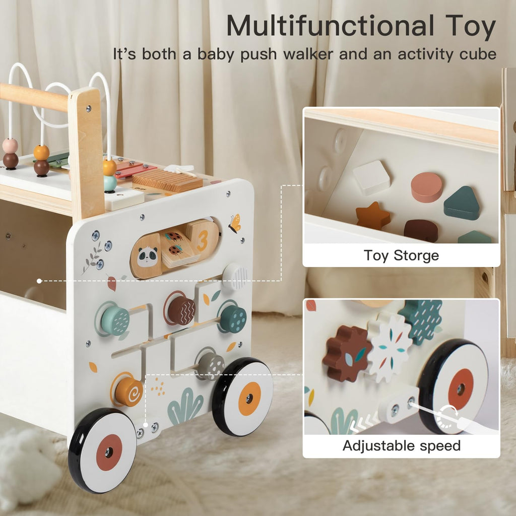 Wooden Baby Walker Activity Cube Push Walker N70727