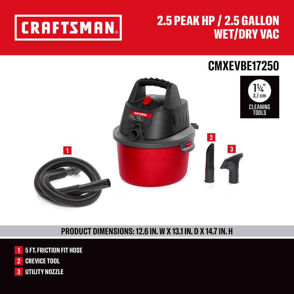 2.5 Gallon Wet Dry Shop Vacuum M343149
