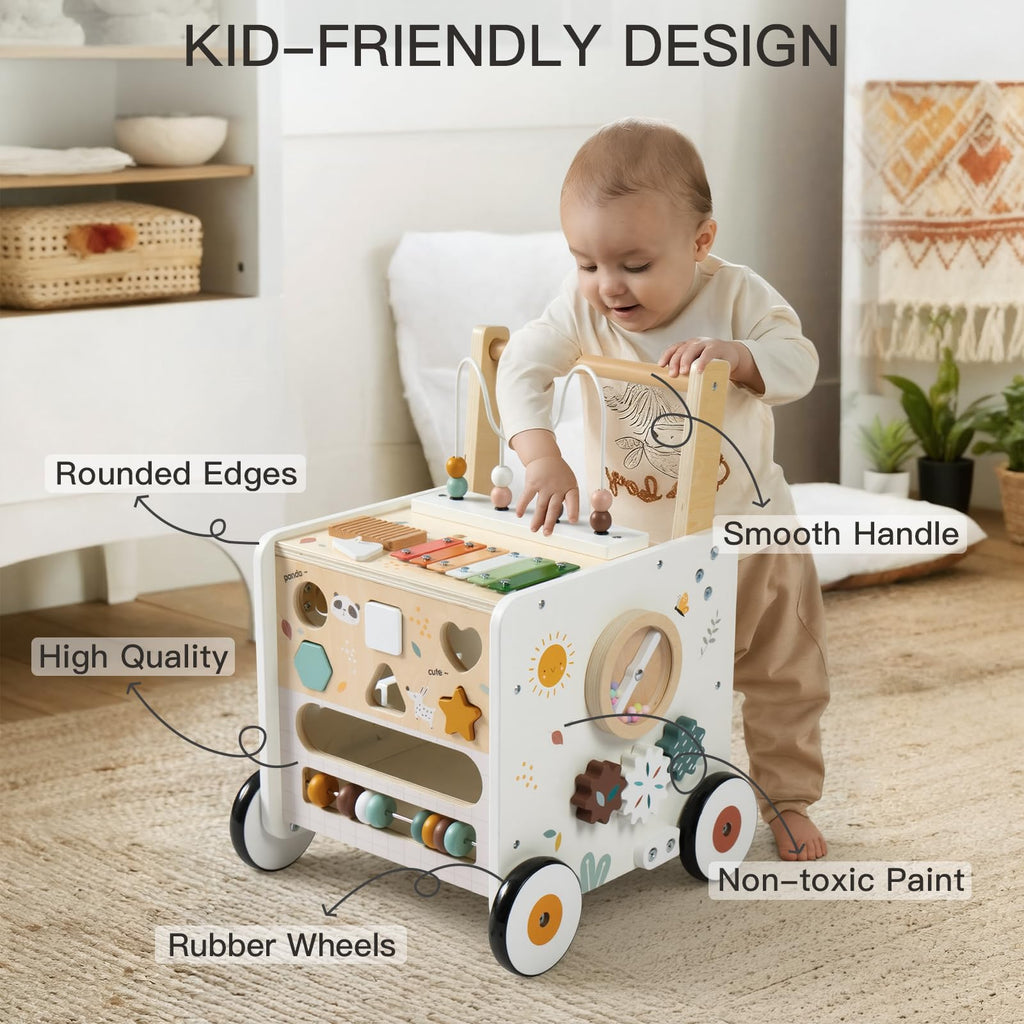 Wooden Baby Walker Activity Cube Push Walker N70727