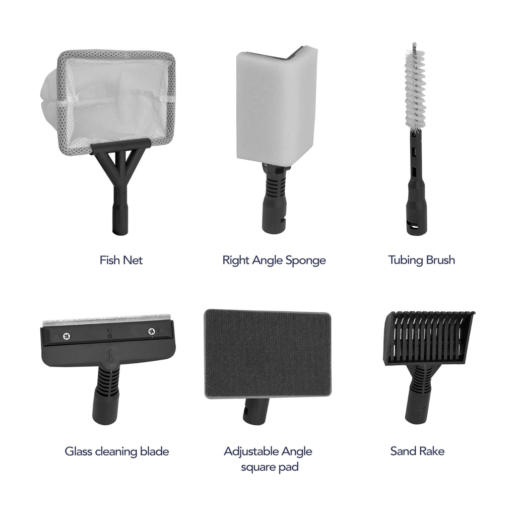 6-in-1 Aquarium Cleaning Kit with Extendable Handle D22214