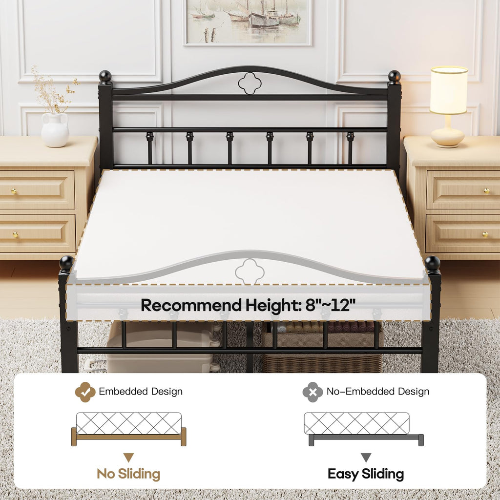 Full Size Bed Frame with Headboard T558