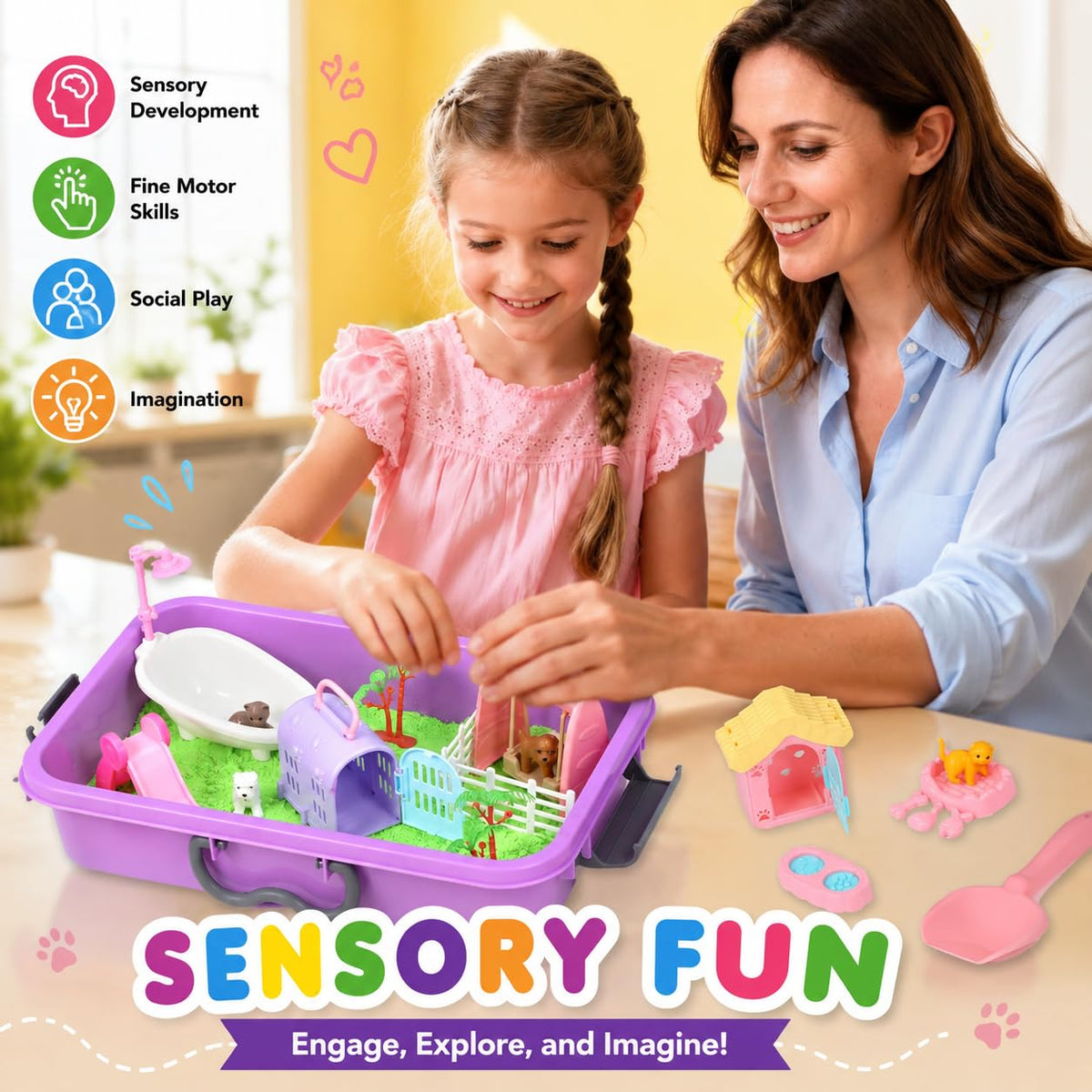 Pet Sensory Bin Sand Box Kit M4764