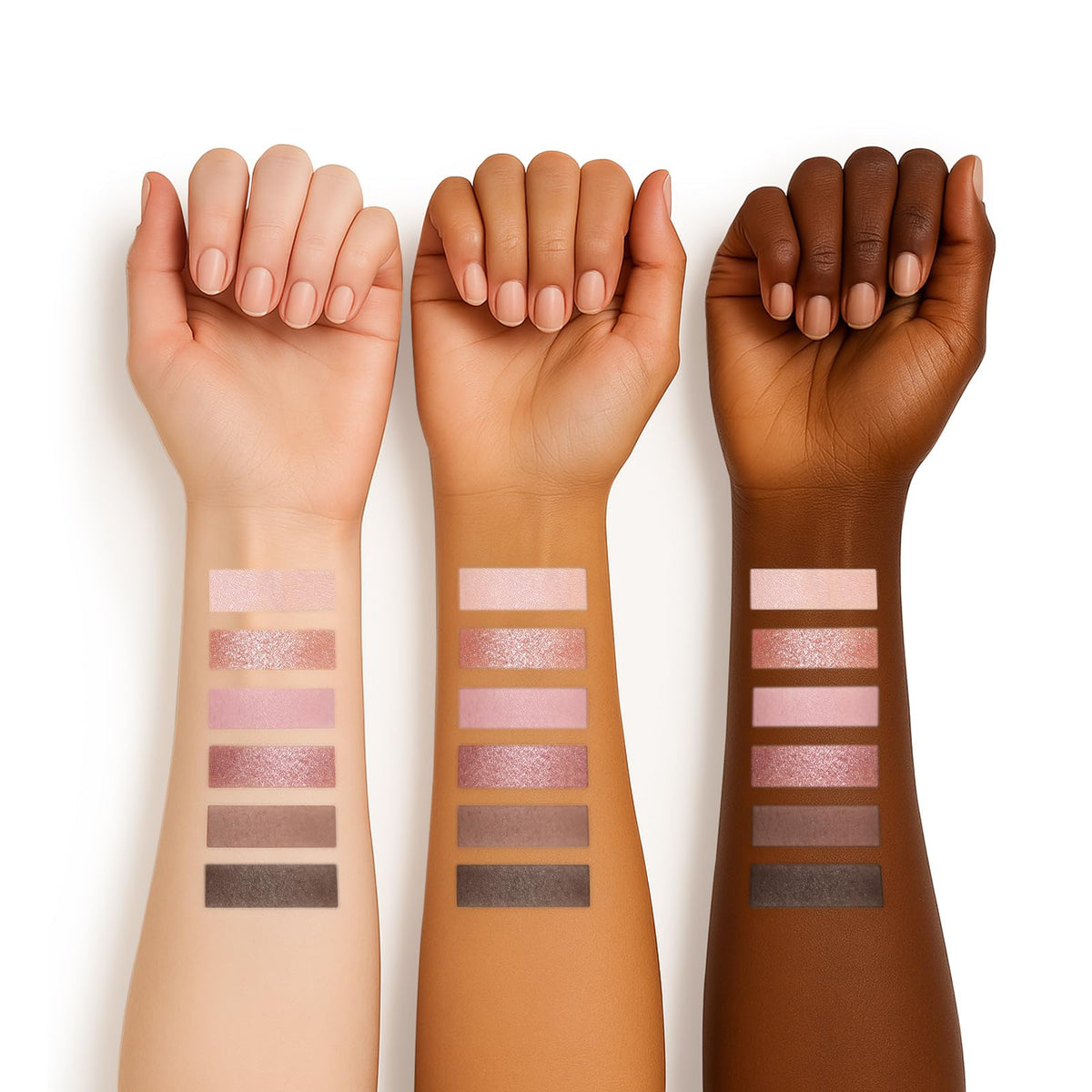6-Color Matte and Shimmer Eyeshadow Palette with Brush U11355