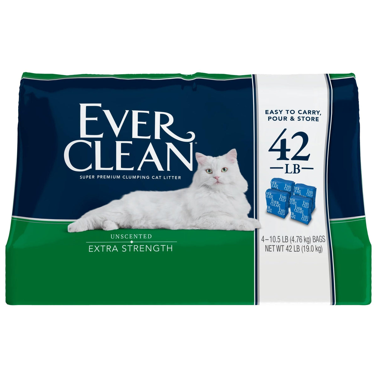 Extra Strength Clumping Unscented Cat Litter 42 lbs A265316