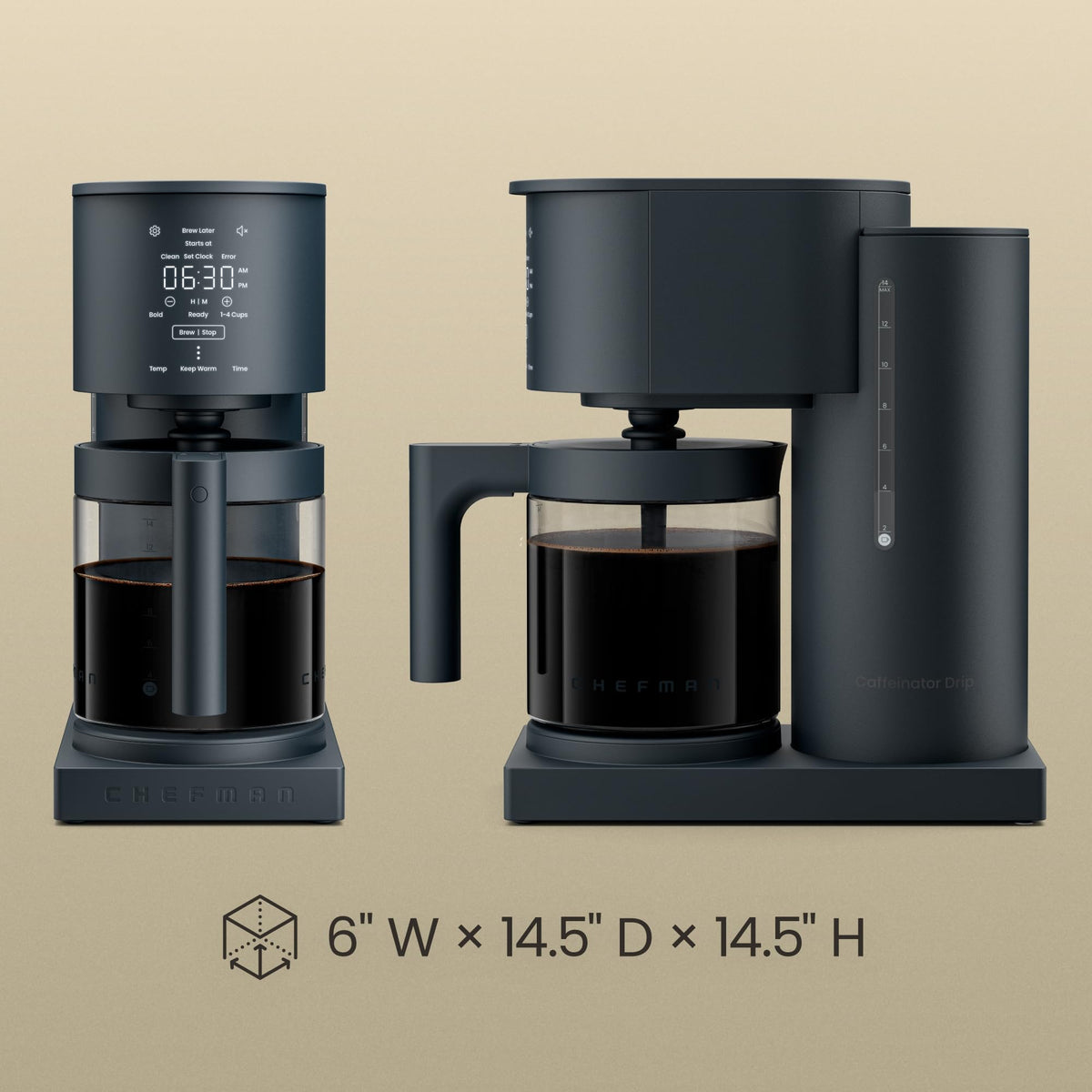 14-Cup Programmable Drip Coffee Maker with Glass Carafe K468