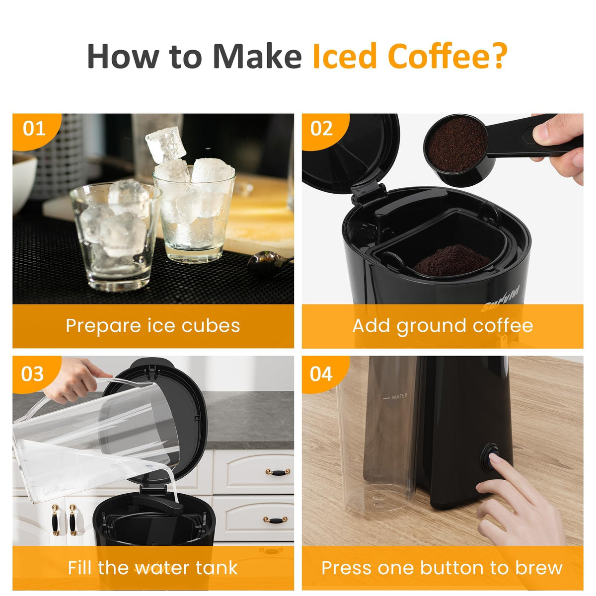 Cold Brew Coffee Maker with Reusable Filter and Insulated Pitcher, 20 Oz Black L293