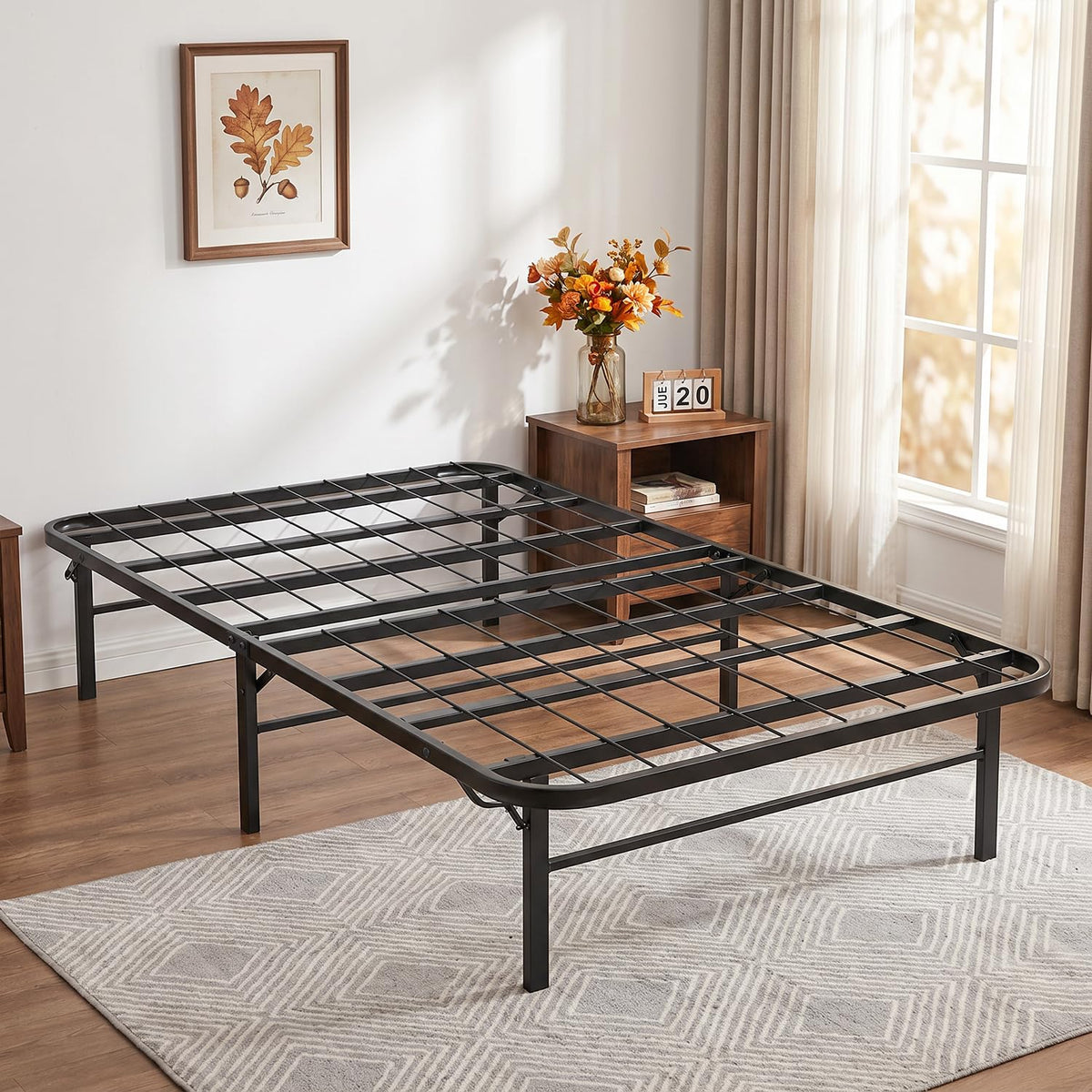 Twin Metal Bed Frame with 6 Legs I421