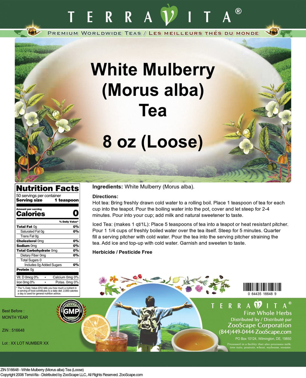 White Mulberry Tea Loose 8 oz 3 Pack Q48994