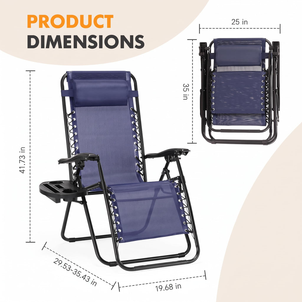 Zero Gravity Chairs Set of 2 D627815