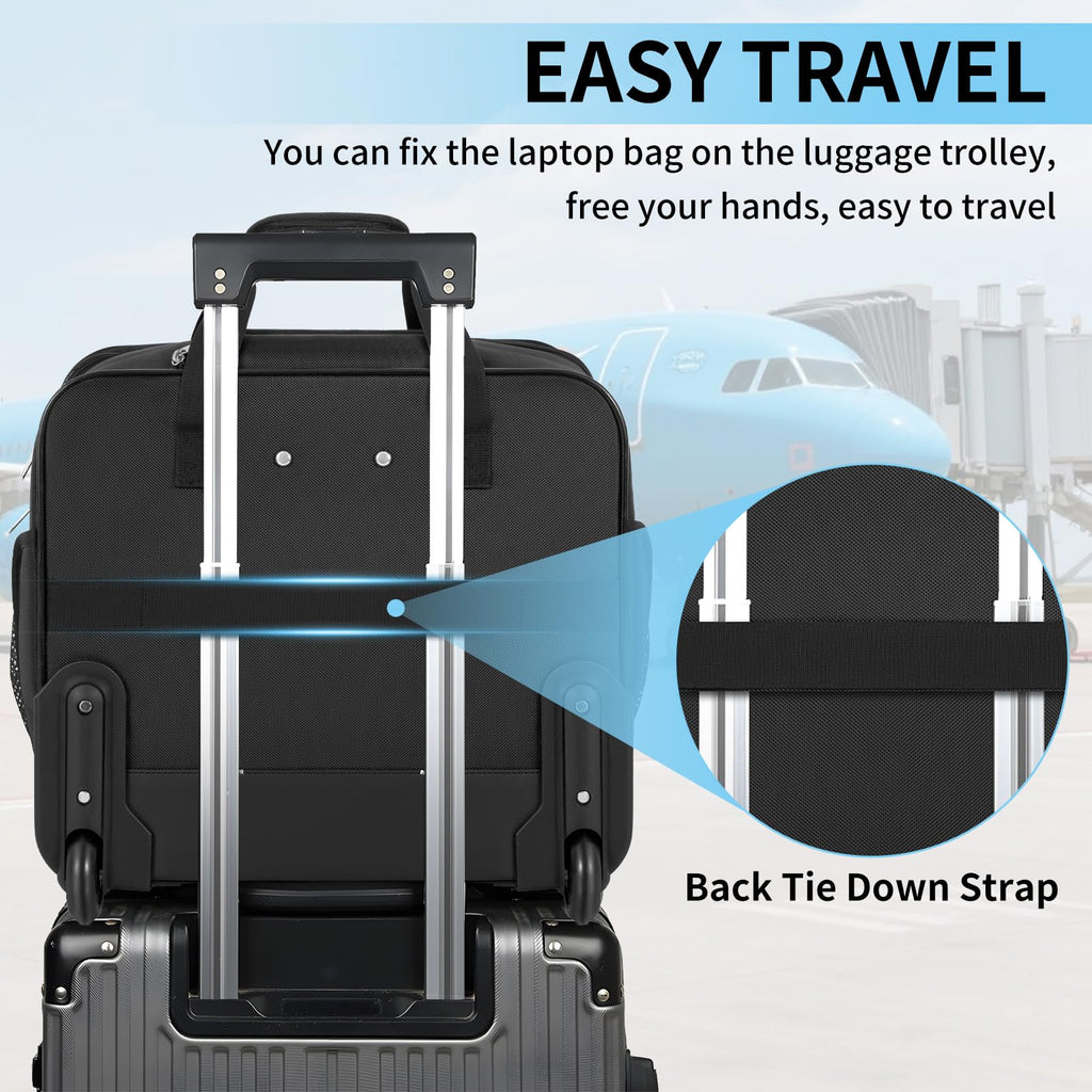 Water-Resistant 17.3" Rolling Laptop Bag with RFID Pocket X724