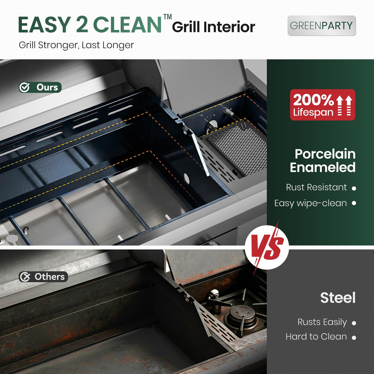 6 Burner Propane Gas Grill with Infrared Side Burner X721