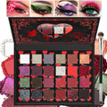 Dark Red Black Burgundy Gray Eyeshadow Palette I8791