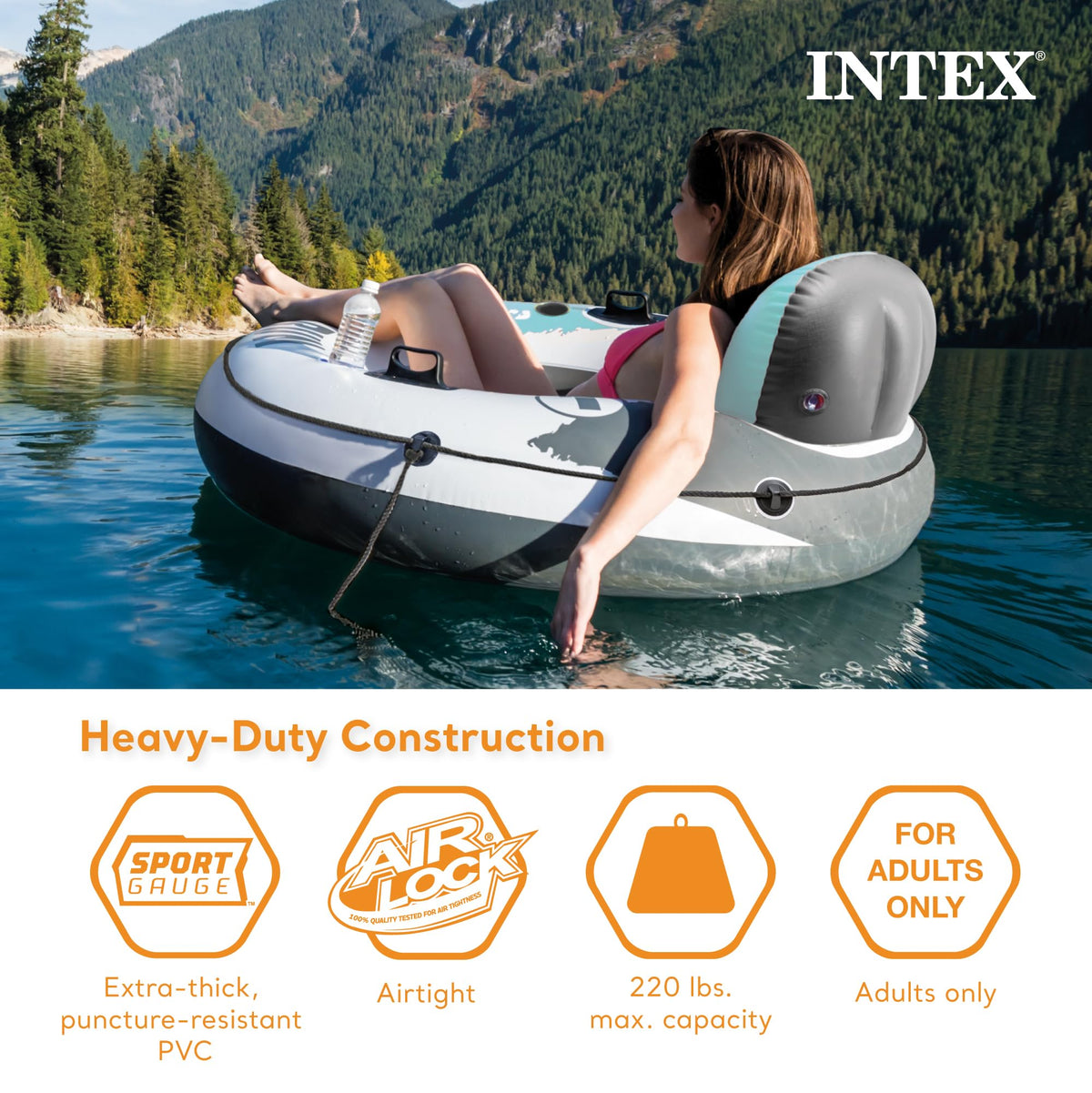 53" Inflatable Floating Water Tube Y1447