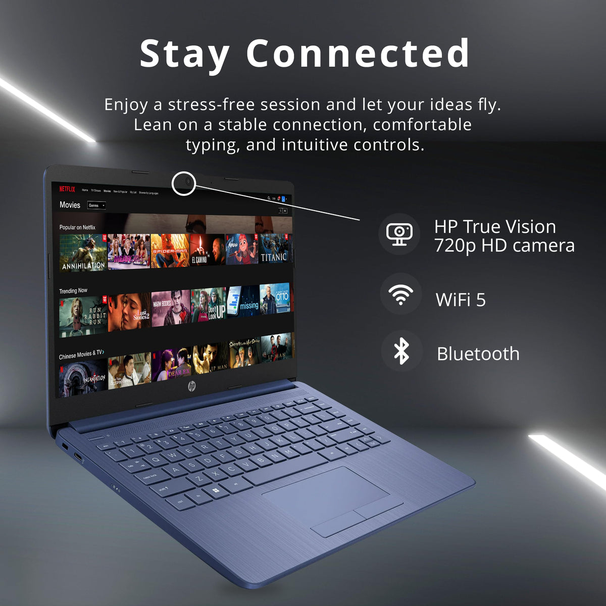 14" HD Laptop, Intel Celeron, 4GB RAM, 64GB SSD, Dale Blue E391