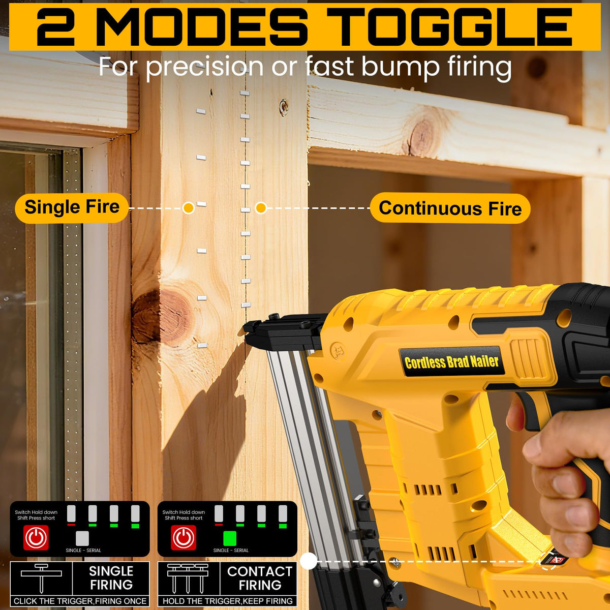 2-in-1 Cordless Brad Nailer & Staple Gun F62060