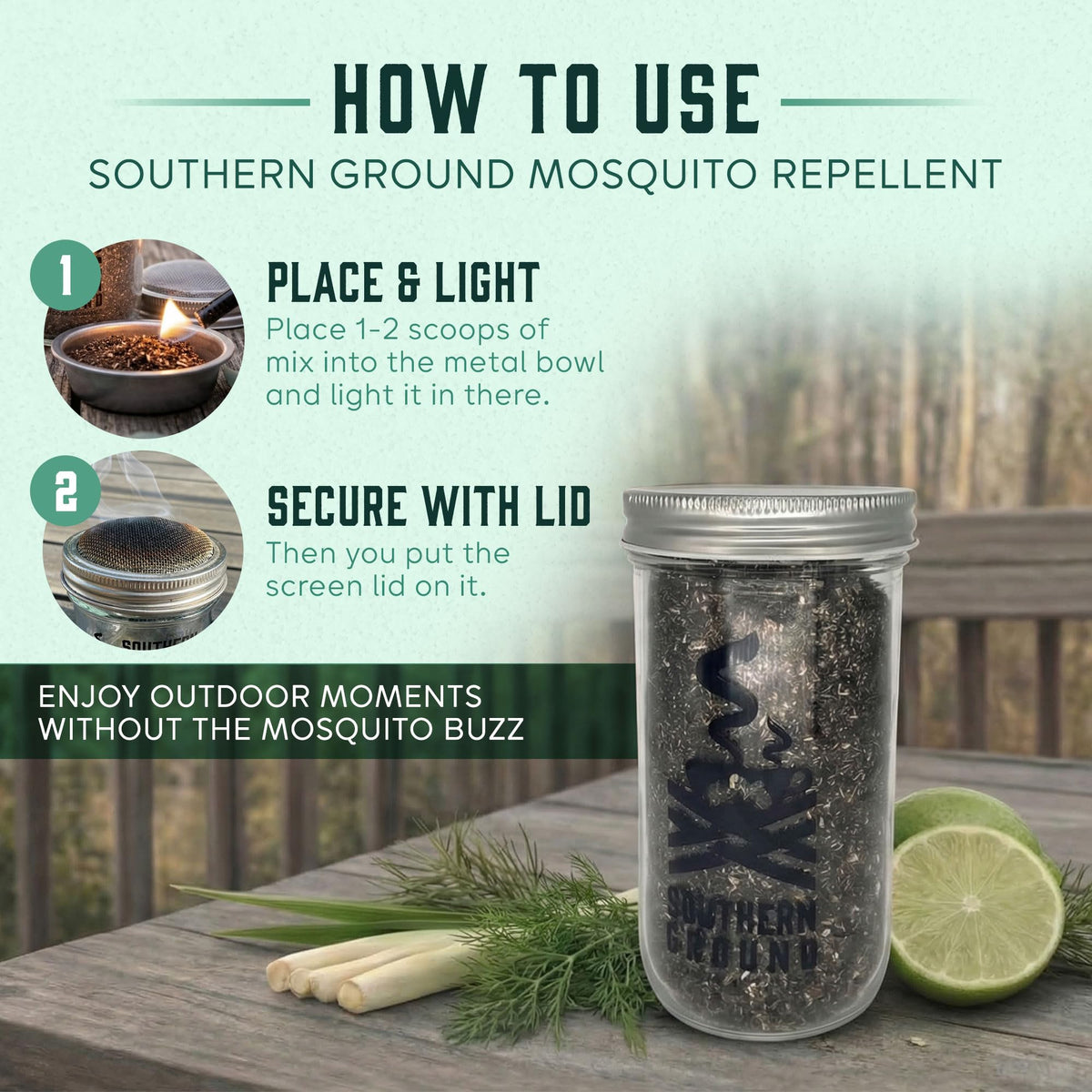 Natural Citronella Lime Mosquito Repellent Incense Refill 20oz I975795