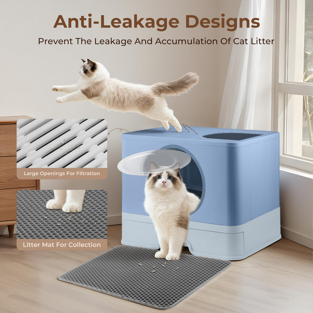 XXXL Stainless Steel Litter Box with Lid Q32756