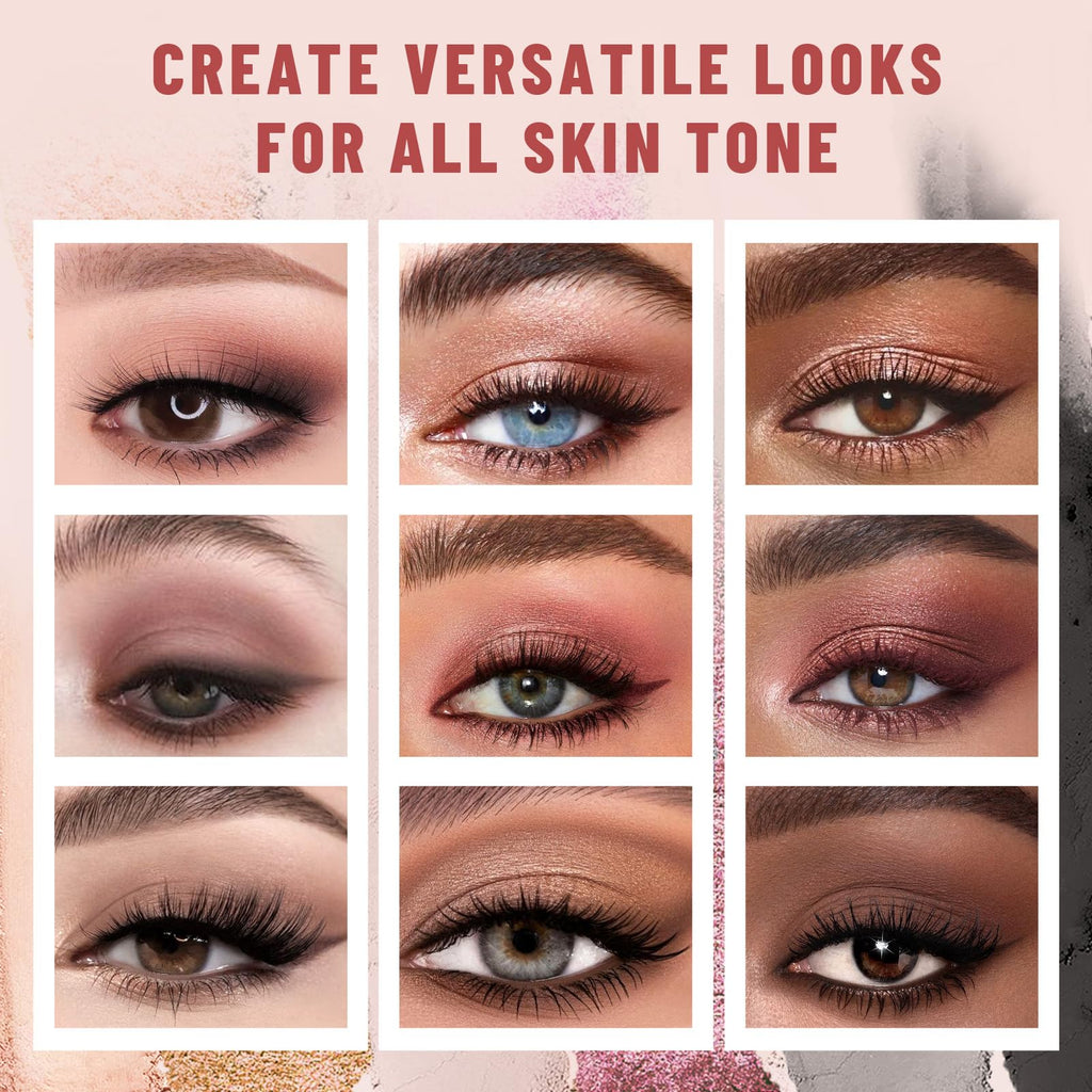 6-Color Matte and Shimmer Eyeshadow Palette with Brush U11355