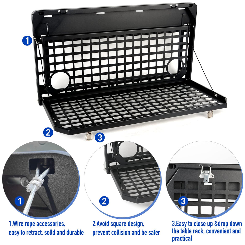 Foldable Aluminum Alloy Tailgate Table T8222