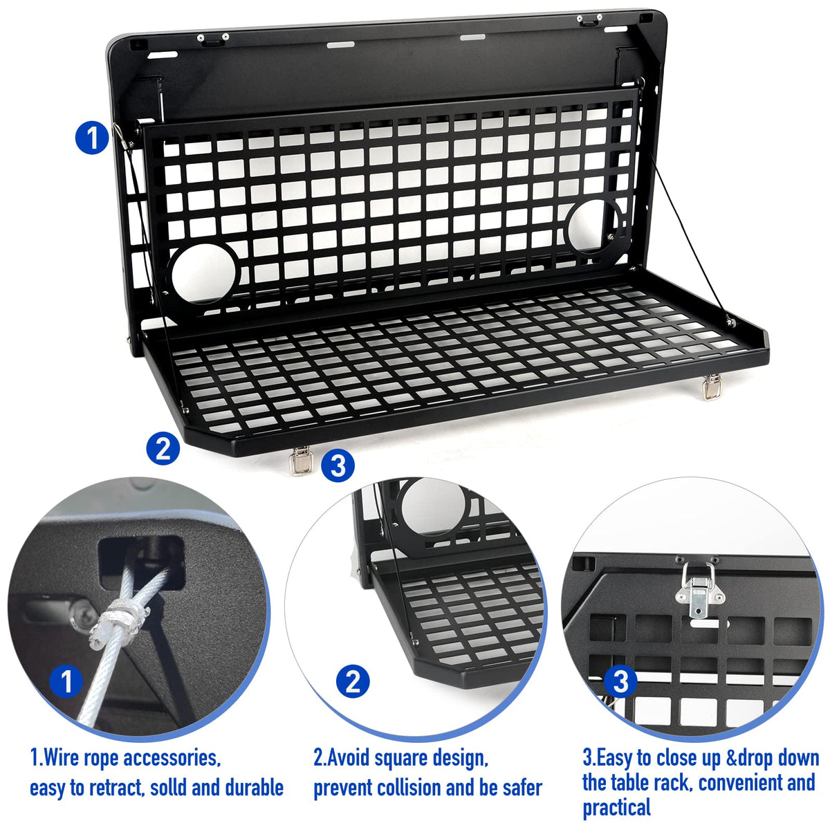 Foldable Aluminum Alloy Tailgate Table T8222