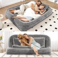 Light Gray Folding Floor Sofa Bed S655663